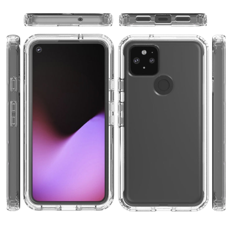 For Google Pixel 5 High Transparency Two-color Gradient PC + TPU Phone Protective Case