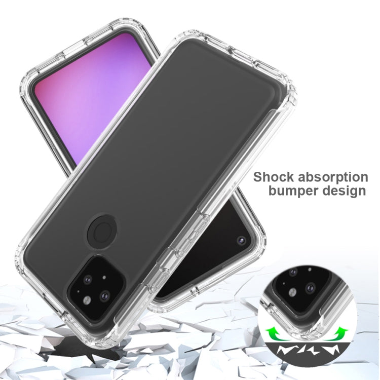 For Google Pixel 5 High Transparency Two-color Gradient PC + TPU Phone Protective Case