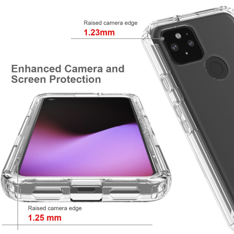 For Google Pixel 5 High Transparency Two-color Gradient PC + TPU Phone Protective Case