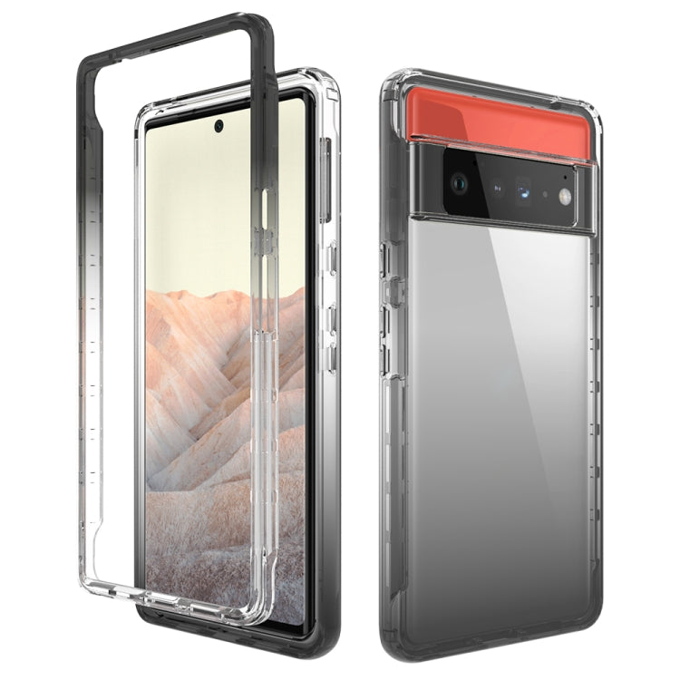 For Google Pixel 6 Pro High Transparency Two-color Gradient PC + TPU Phone Protective Case
