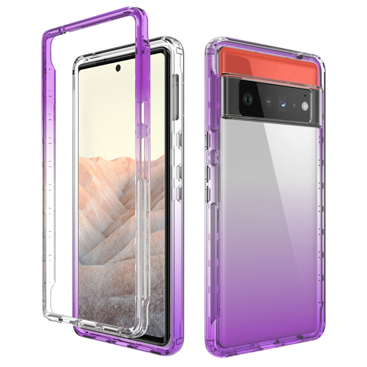 For Google Pixel 6 Pro High Transparency Two-color Gradient PC + TPU Phone Protective Case
