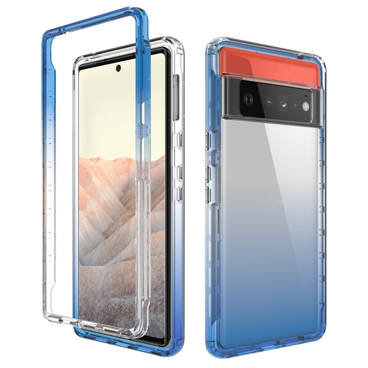 For Google Pixel 6 Pro High Transparency Two-color Gradient PC + TPU Phone Protective Case