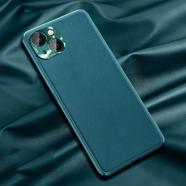 For iPhone 13 Silicone Pure Skin Leather Full Coverage Shockproof Phone Case