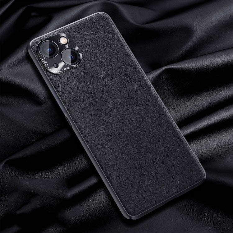 For iPhone 13 Silicone Pure Skin Leather Full Coverage Shockproof Phone Case