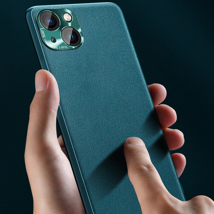 For iPhone 13 Silicone Pure Skin Leather Full Coverage Shockproof Phone Case