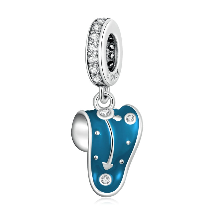 S925 Sterling Silver Twisted Clock Pendant DIY Bracelet Necklace Accessories