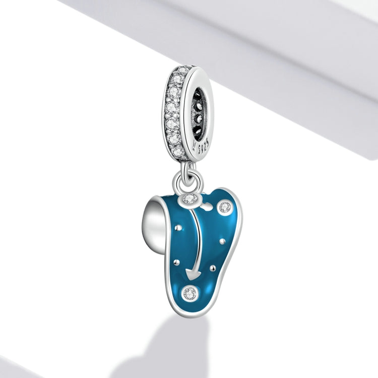 S925 Sterling Silver Twisted Clock Pendant DIY Bracelet Necklace Accessories