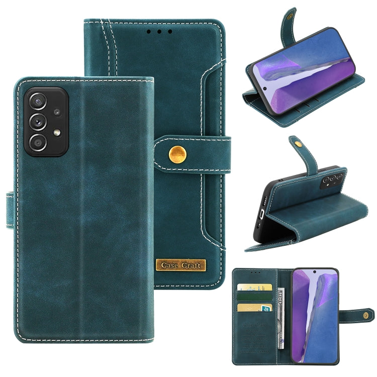 For Samsung Galaxy A52 5G / 4G Copper Buckle Horizontal Flip Leather Phone Case with Holder & Card Slots & Wallet