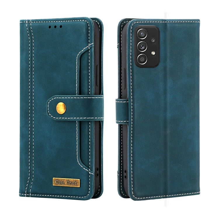 For Samsung Galaxy A52 5G / 4G Copper Buckle Horizontal Flip Leather Phone Case with Holder & Card Slots & Wallet