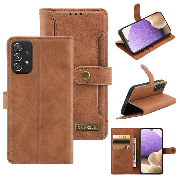 For Samsung Galaxy A32 5G Copper Buckle Horizontal Flip Leather Phone Case with Holder & Card Slots & Wallet
