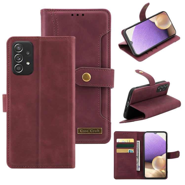 For Samsung Galaxy A32 5G Copper Buckle Horizontal Flip Leather Phone Case with Holder & Card Slots & Wallet