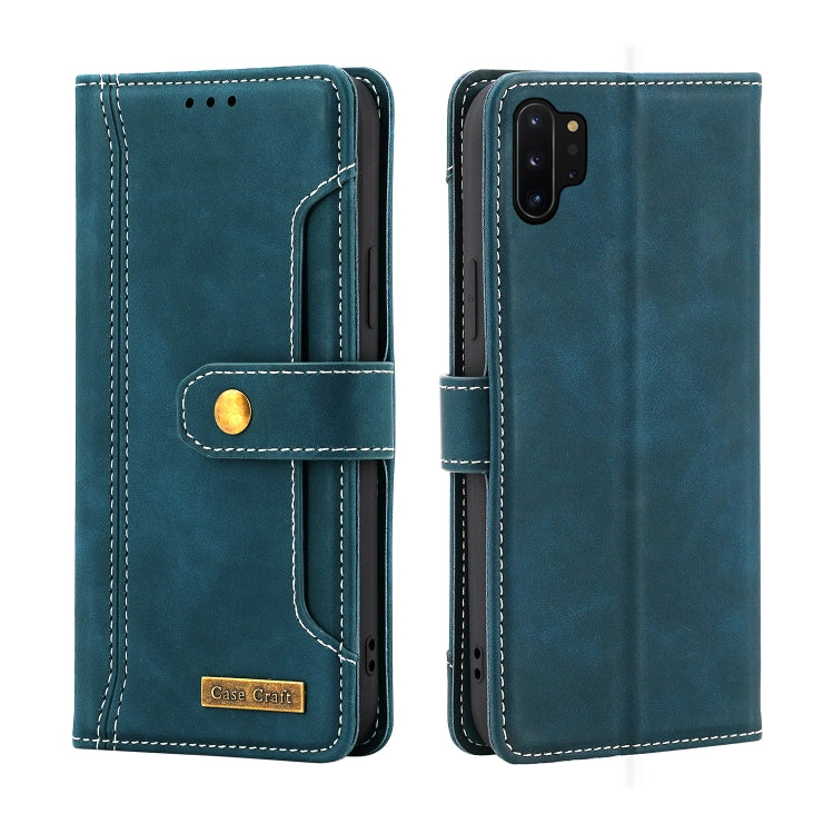 For Samsung Galaxy Note10+ Copper Buckle Horizontal Flip Leather Phone Case with Holder & Card Slots & Wallet