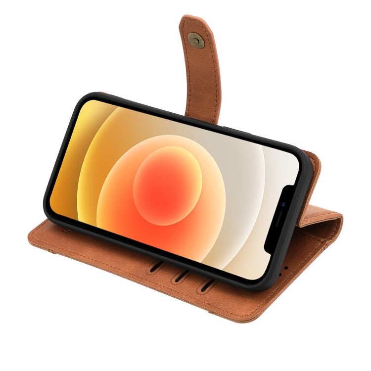 For Samsung Galaxy Note10+ Copper Buckle Horizontal Flip Leather Phone Case with Holder & Card Slots & Wallet