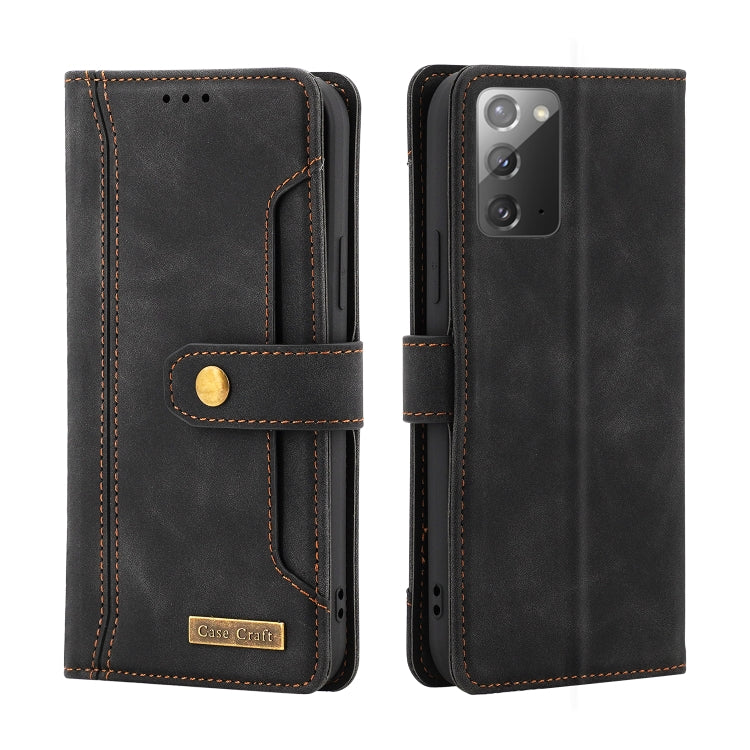 For Samsung Galaxy Note20 Copper Buckle Horizontal Flip Leather Phone Case with Holder & Card Slots & Wallet