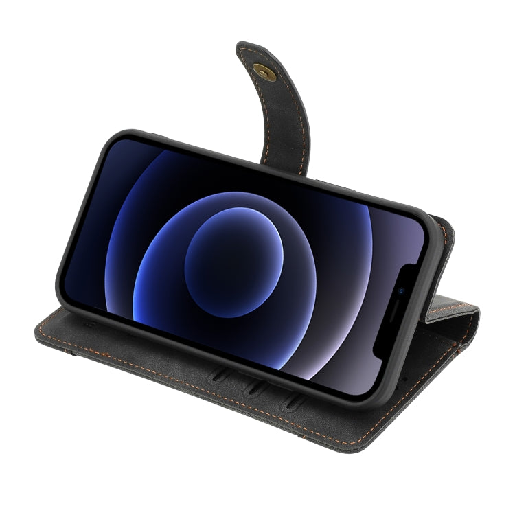 For Samsung Galaxy Note20 Copper Buckle Horizontal Flip Leather Phone Case with Holder & Card Slots & Wallet