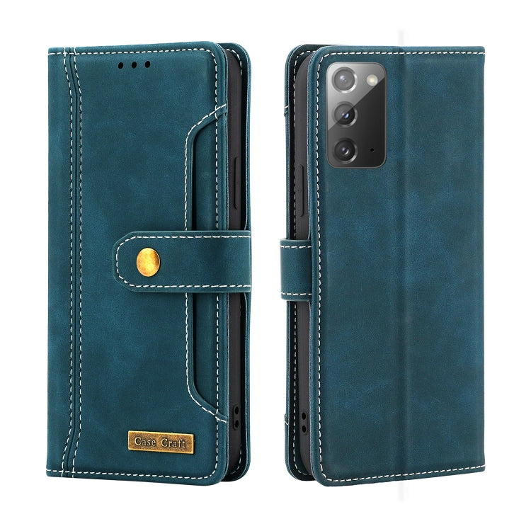 For Samsung Galaxy Note20 Copper Buckle Horizontal Flip Leather Phone Case with Holder & Card Slots & Wallet