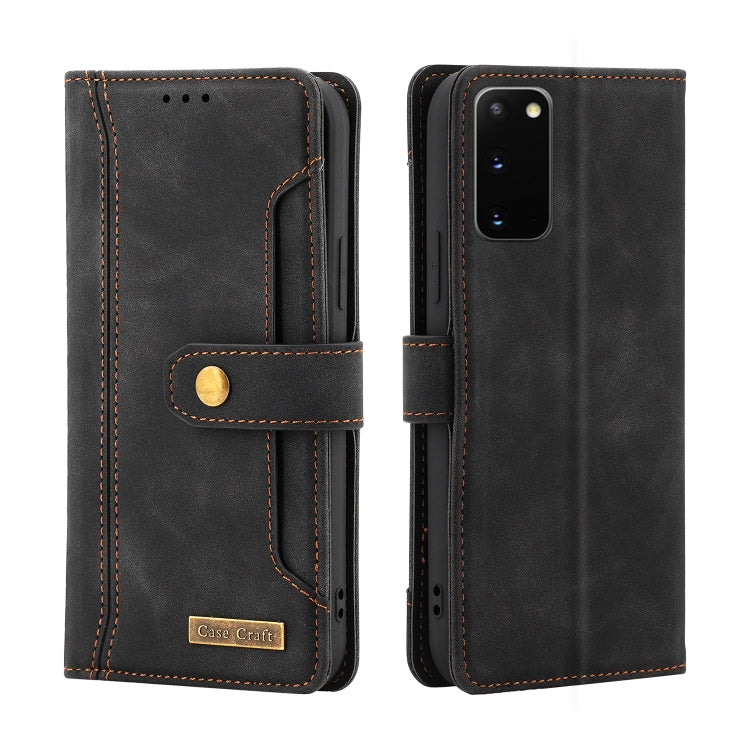 For Samsung Galaxy S20 Copper Buckle Horizontal Flip Leather Phone Case with Holder & Card Slots & Wallet