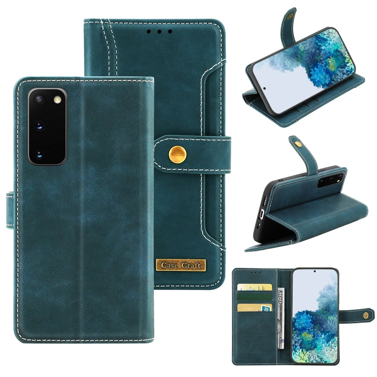For Samsung Galaxy S20 Copper Buckle Horizontal Flip Leather Phone Case with Holder & Card Slots & Wallet