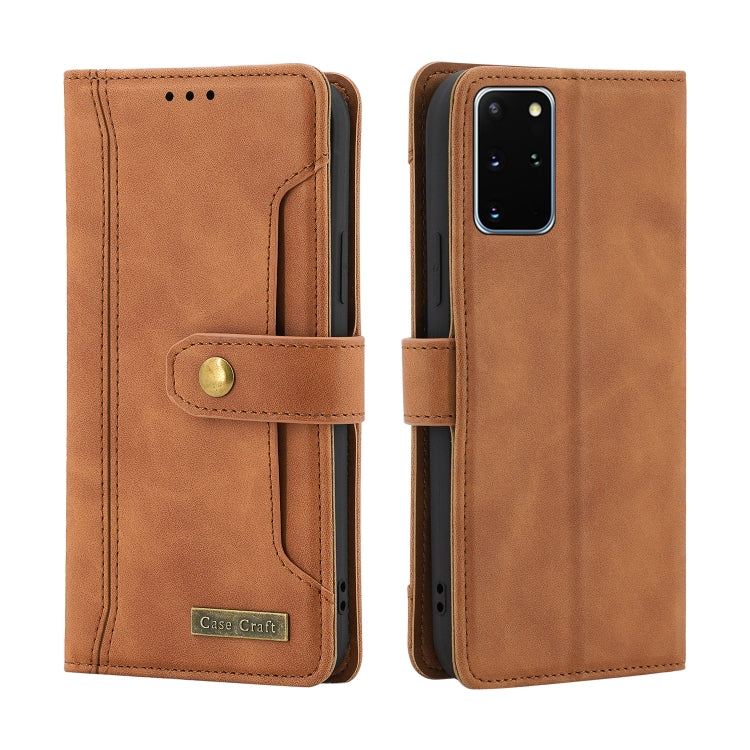 For Samsung Galaxy S20+ Copper Buckle Horizontal Flip Leather Phone Case with Holder & Card Slots & Wallet