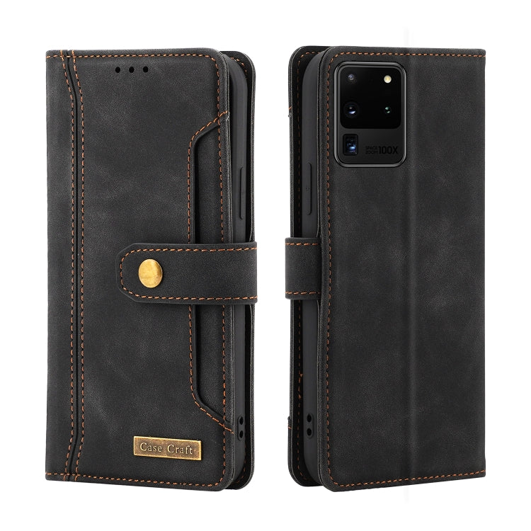 For Samsung Galaxy S20 Ultra Copper Buckle Horizontal Flip Leather Phone Case with Holder & Card Slots & Wallet