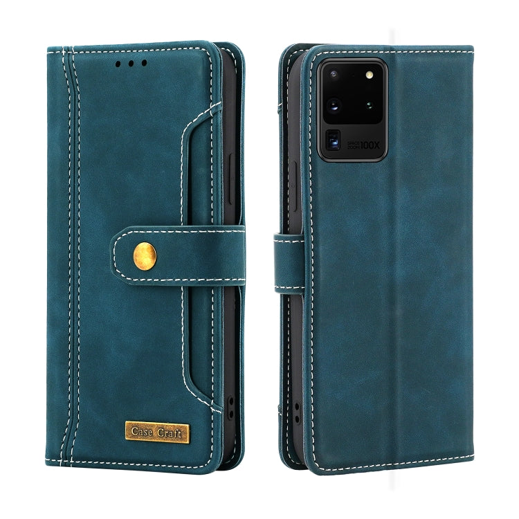 For Samsung Galaxy S20 Ultra Copper Buckle Horizontal Flip Leather Phone Case with Holder & Card Slots & Wallet