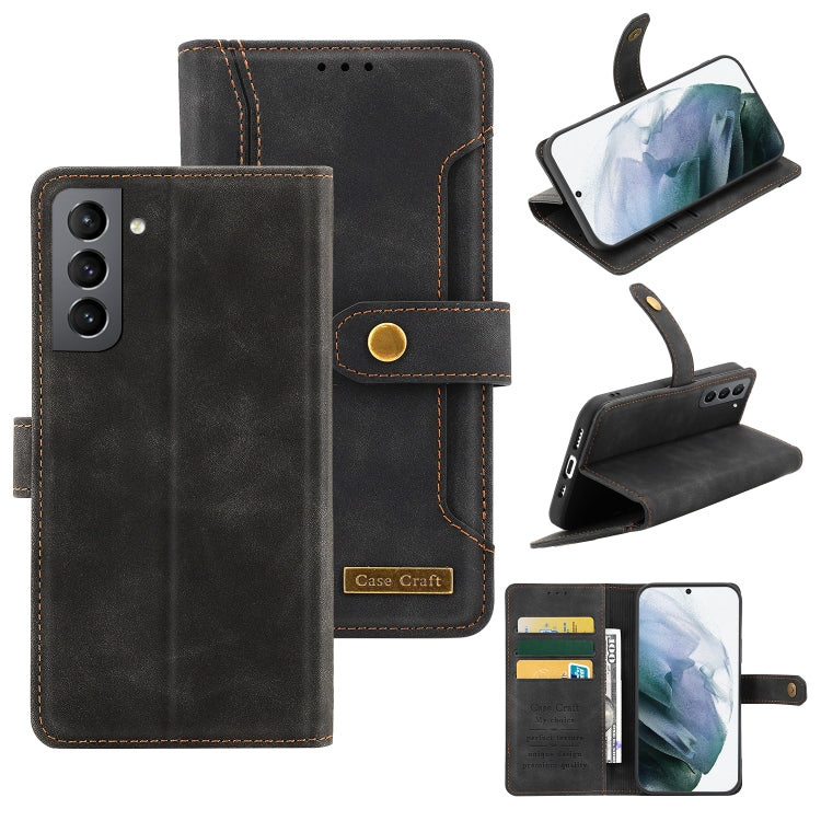 For Samsung Galaxy S21 5G Copper Buckle Horizontal Flip Leather Phone Case with Holder & Card Slots & Wallet