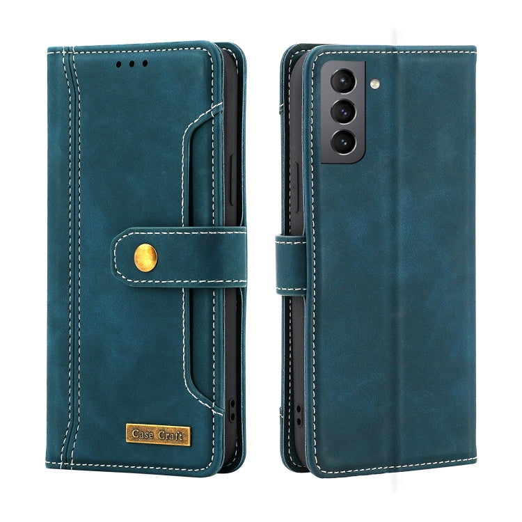 For Samsung Galaxy S21 5G Copper Buckle Horizontal Flip Leather Phone Case with Holder & Card Slots & Wallet