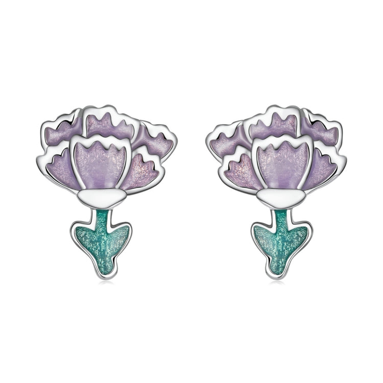 S925 Sterling Silver Carnation Ear Studs Women Earrings