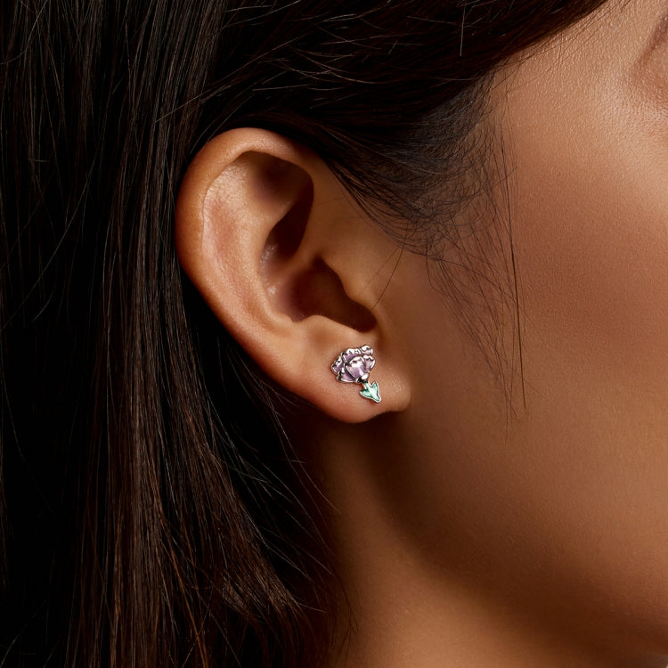 S925 Sterling Silver Carnation Ear Studs Women Earrings