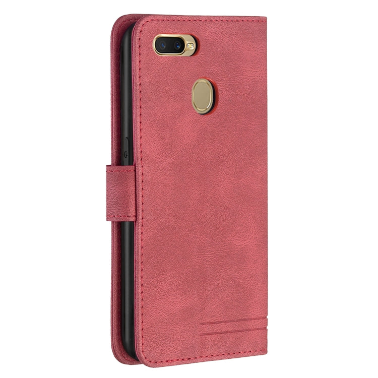 For OPPO A7 Magnetic Clasp RFID Blocking Anti-Theft Leather Case with Holder & Card Slots & Wallet