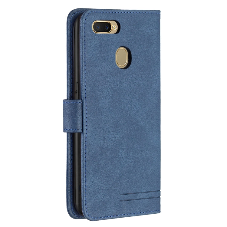 For OPPO A7 Magnetic Clasp RFID Blocking Anti-Theft Leather Case with Holder & Card Slots & Wallet
