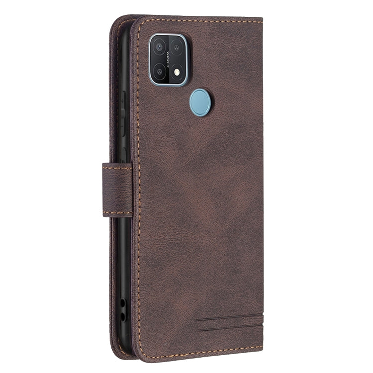 For OPPO A15 Magnetic Clasp RFID Blocking Anti-Theft Leather Case with Holder & Card Slots & Wallet