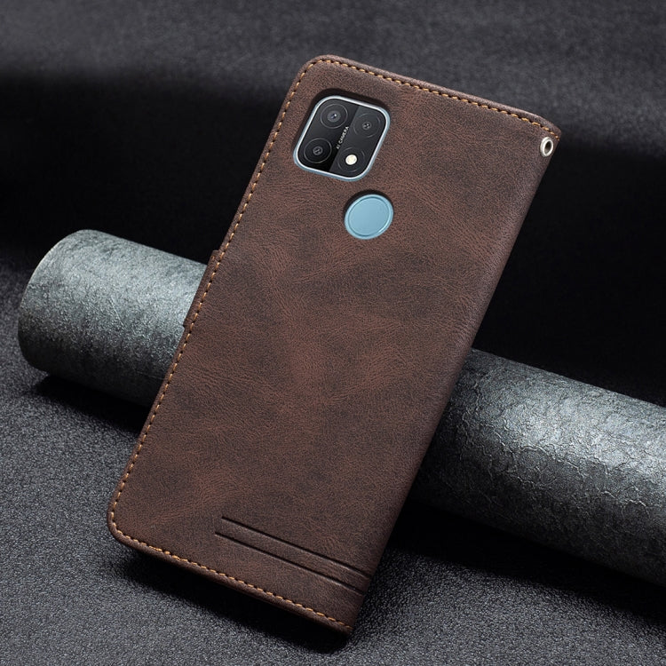 For OPPO A15 Magnetic Clasp RFID Blocking Anti-Theft Leather Case with Holder & Card Slots & Wallet