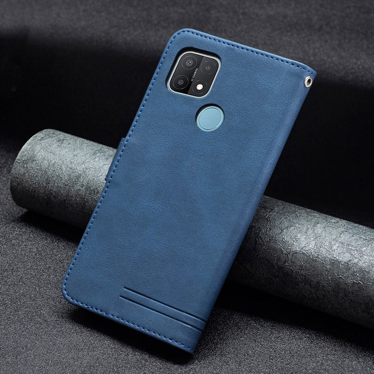 For OPPO A15 Magnetic Clasp RFID Blocking Anti-Theft Leather Case with Holder & Card Slots & Wallet