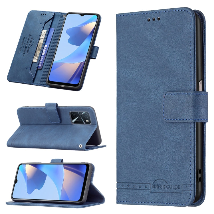 For OPPO A16/ A16s/ A54s/ A55 5G/ A53s 5G Magnetic Clasp RFID Blocking Anti-Theft Leather Case with Holder & Card Slots & Wallet
