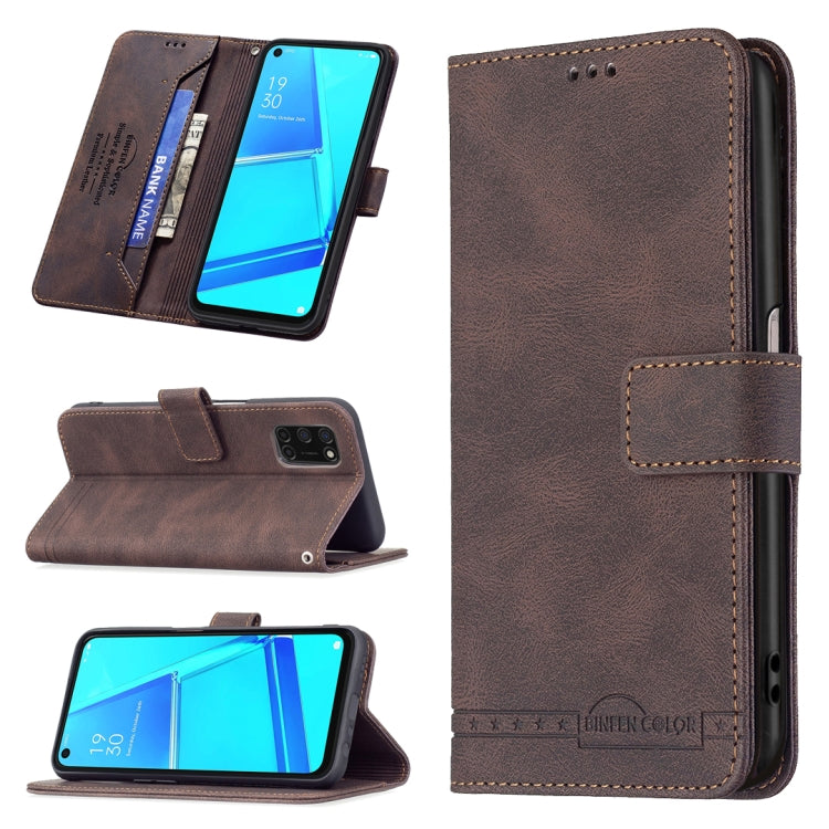 For OPPO A72 / A52 / A92 Magnetic Clasp RFID Blocking Anti-Theft Leather Case with Holder & Card Slots & Wallet