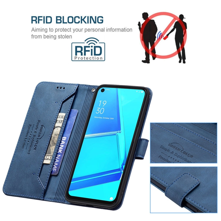 For OPPO A72 / A52 / A92 Magnetic Clasp RFID Blocking Anti-Theft Leather Case with Holder & Card Slots & Wallet