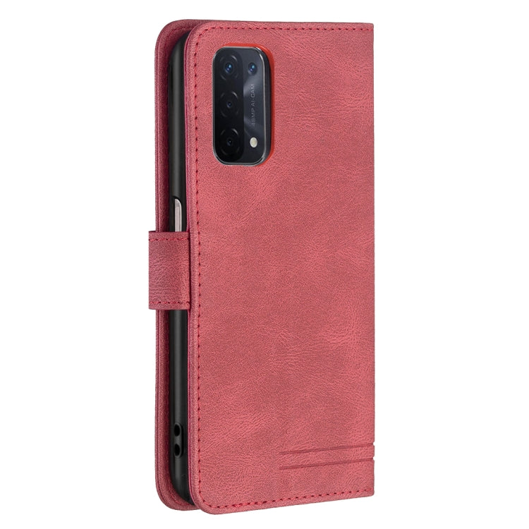 For OPPO A74 5G / A93 5G / A54 5G Magnetic Clasp RFID Blocking Anti-Theft Leather Case with Holder & Card Slots & Wallet