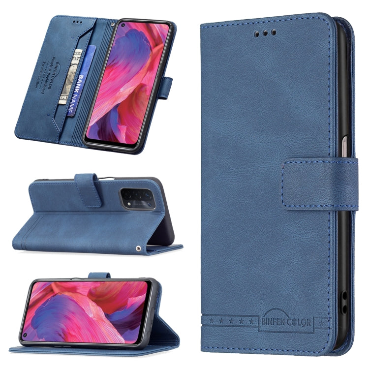 For OPPO A74 5G / A93 5G / A54 5G Magnetic Clasp RFID Blocking Anti-Theft Leather Case with Holder & Card Slots & Wallet