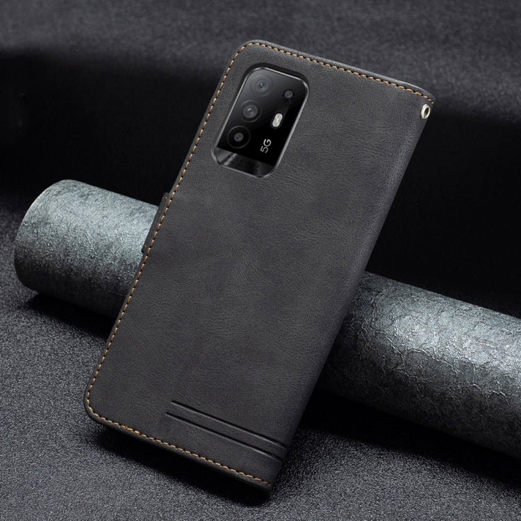 For OPPO A94 5G/ F19 Pro Plus/ Reno5 Z 5G Magnetic Clasp RFID Blocking Anti-Theft Leather Case with Holder & Card Slots & Wallet