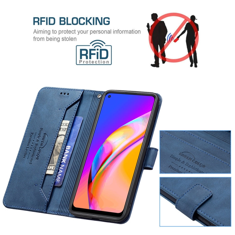 For OPPO A94 5G/ F19 Pro Plus/ Reno5 Z 5G Magnetic Clasp RFID Blocking Anti-Theft Leather Case with Holder & Card Slots & Wallet