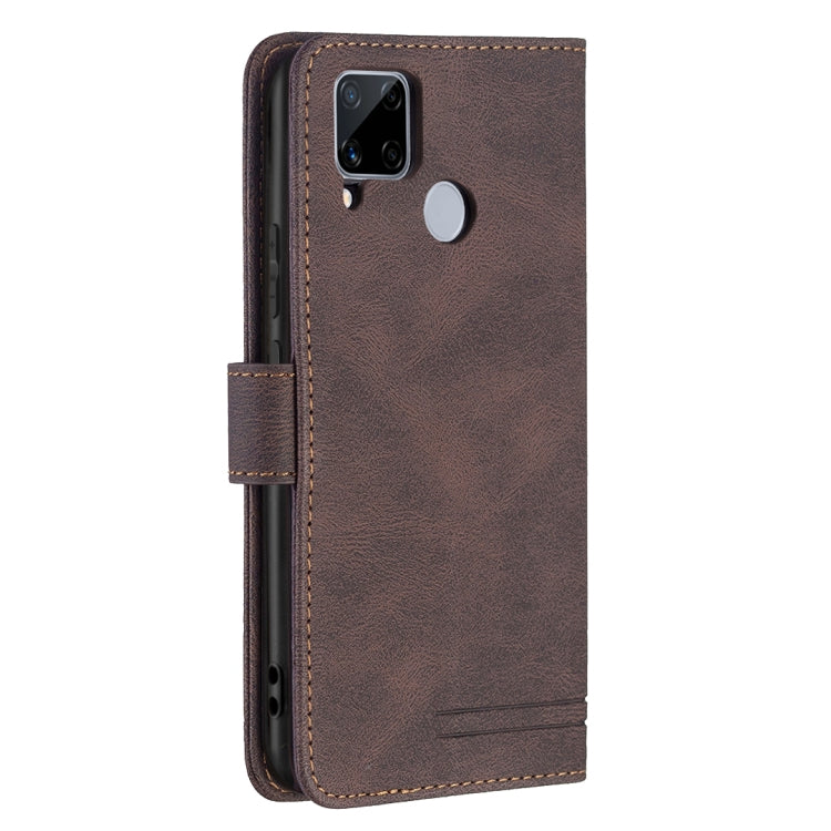 For OPPO Realme C12 / C15 / C25 Magnetic Clasp RFID Blocking Anti-Theft Leather Case with Holder & Card Slots & Wallet