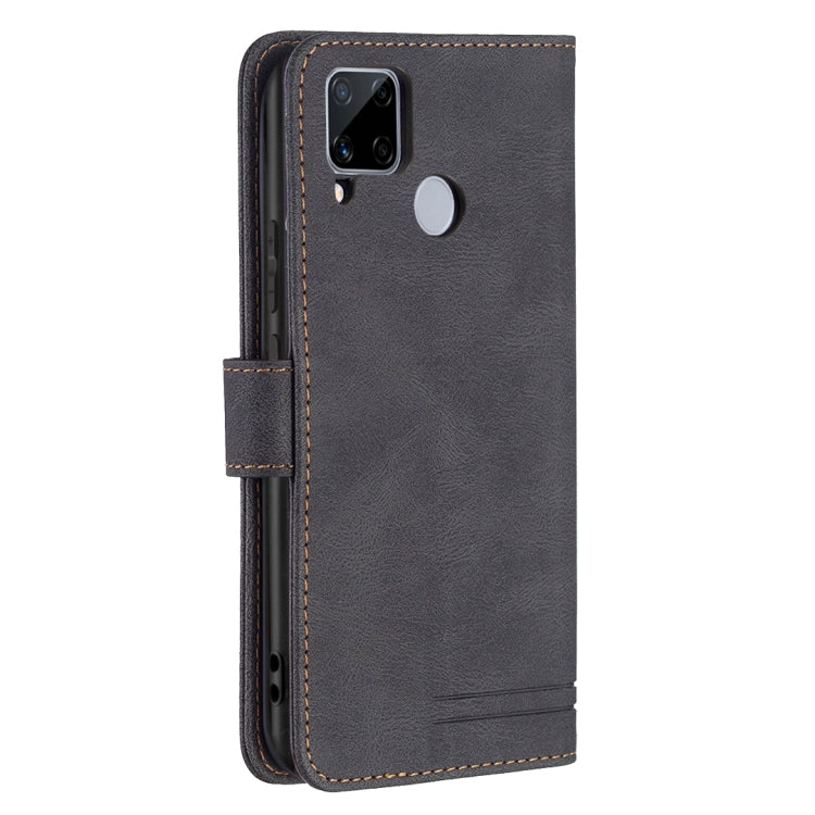 For OPPO Realme C12 / C15 / C25 Magnetic Clasp RFID Blocking Anti-Theft Leather Case with Holder & Card Slots & Wallet