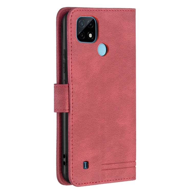 For OPPO Realme C21 / C20 Magnetic Clasp RFID Blocking Anti-Theft Leather Case with Holder & Card Slots & Wallet