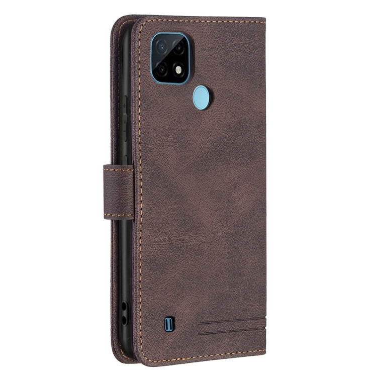For OPPO Realme C21 / C20 Magnetic Clasp RFID Blocking Anti-Theft Leather Case with Holder & Card Slots & Wallet