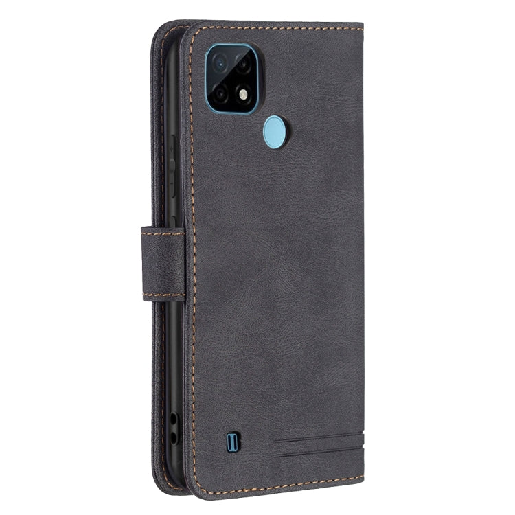 For OPPO Realme C21 / C20 Magnetic Clasp RFID Blocking Anti-Theft Leather Case with Holder & Card Slots & Wallet