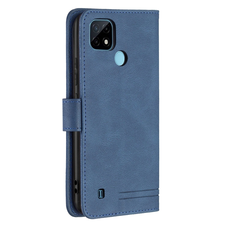 For OPPO Realme C21 / C20 Magnetic Clasp RFID Blocking Anti-Theft Leather Case with Holder & Card Slots & Wallet
