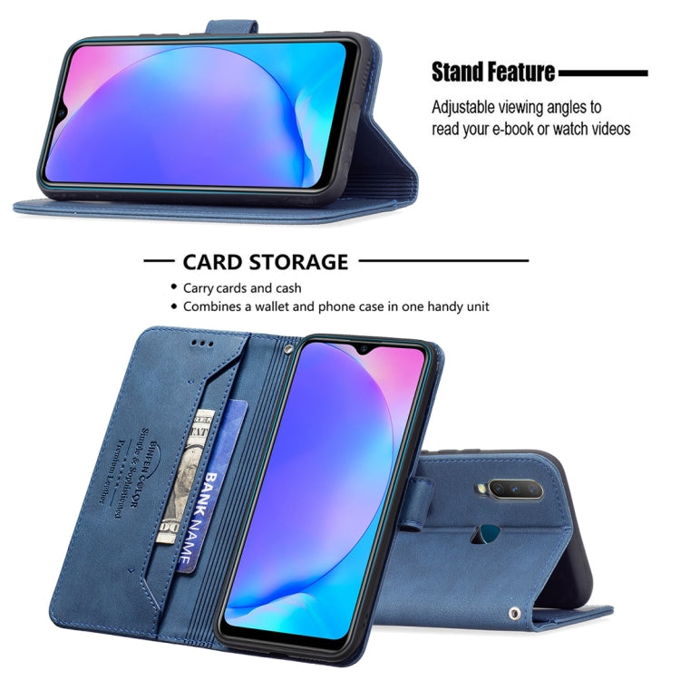 For vivo Y11 / Y15 / Y12 / Y17 Magnetic Clasp RFID Blocking Anti-Theft Leather Case with Holder & Card Slots & Wallet