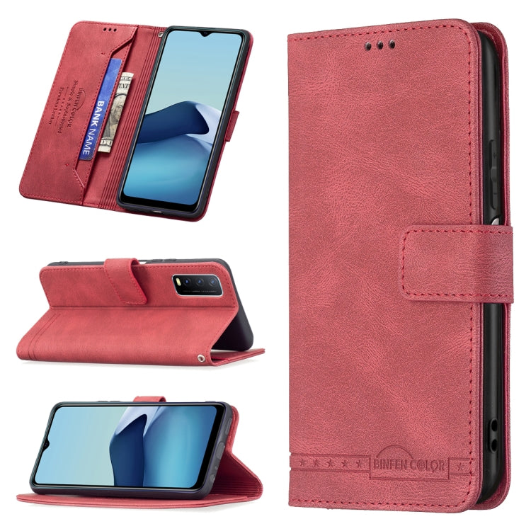 For vivo Y20 Magnetic Clasp RFID Blocking Anti-Theft Leather Case with Holder & Card Slots & Wallet