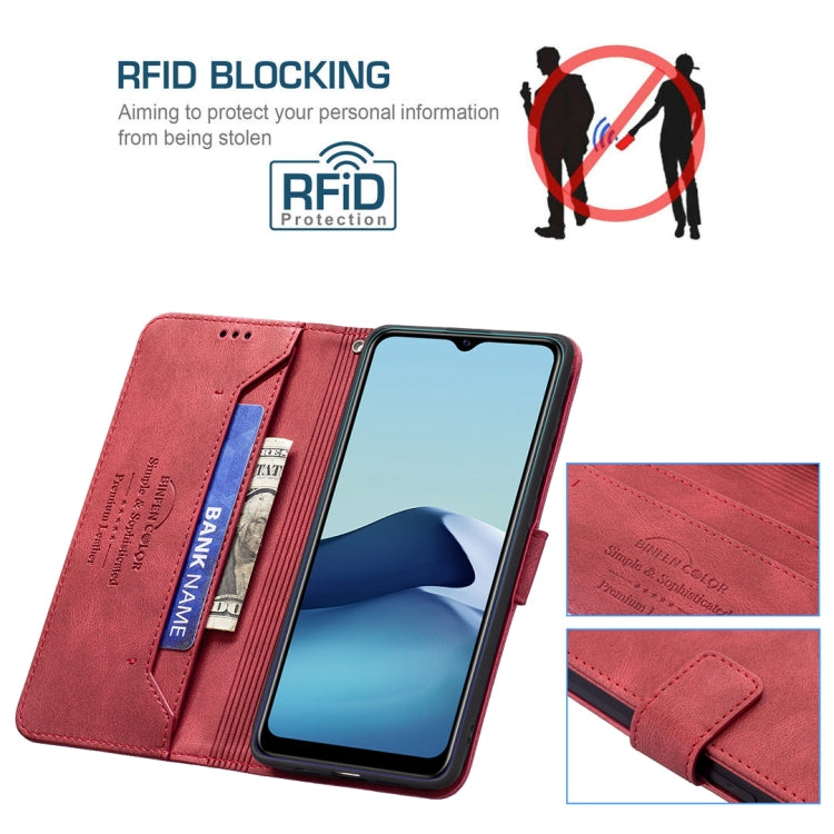 For vivo Y20 Magnetic Clasp RFID Blocking Anti-Theft Leather Case with Holder & Card Slots & Wallet